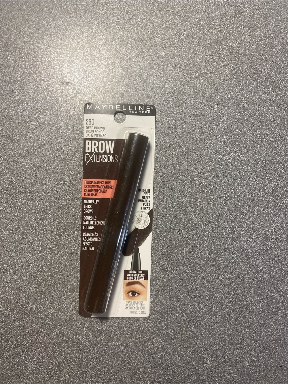 Maybelline Brow Extensions Brow Fiber Pomade Crayon - Deep Brown